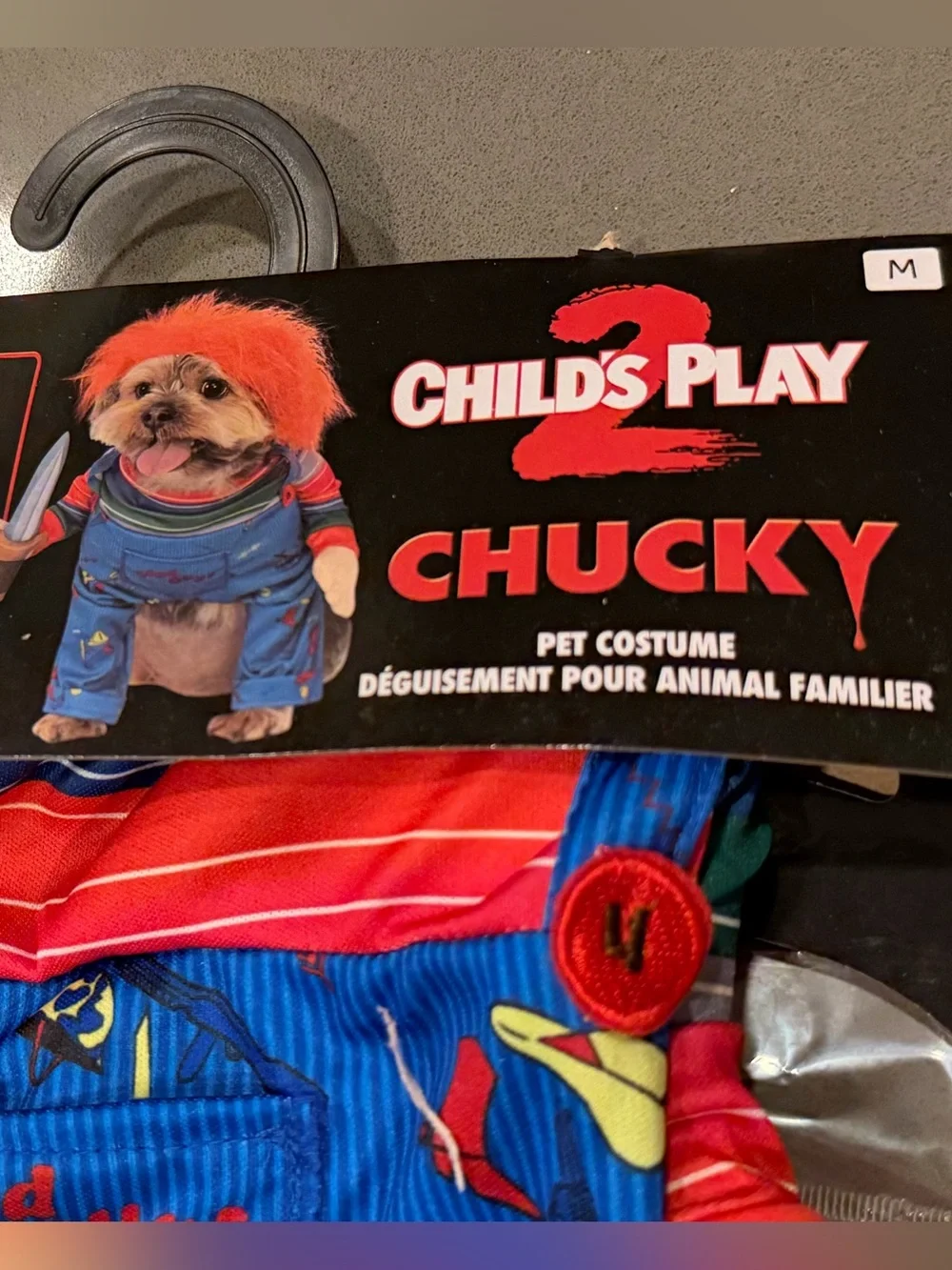 Rubies Child’s Play II Chucky Dog Pet Halloween Costume Size Medium Horror NWT